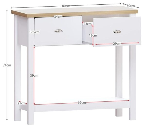 Mesa consola blanca - Imagen 2